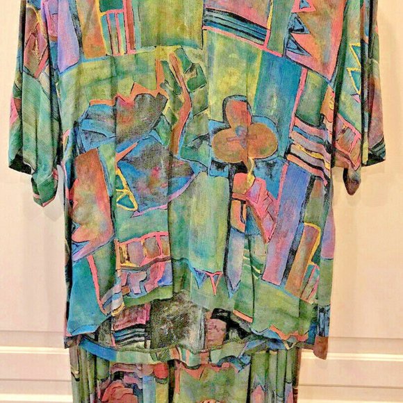 INGROUP SZ 14/16 MULTICOLOR SKIRT & TOP & OUTER JACKET 3 PIECE SET - Picture 9 of 13